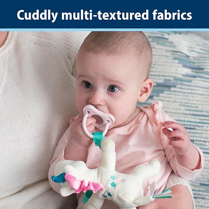 Dr. Brown’s Natural Flow Anti-Colic Options+Narrow 8oz/250mL Baby Bottle + Lovey Gift Set with Level 1 Slow Flow Nipples, Pink