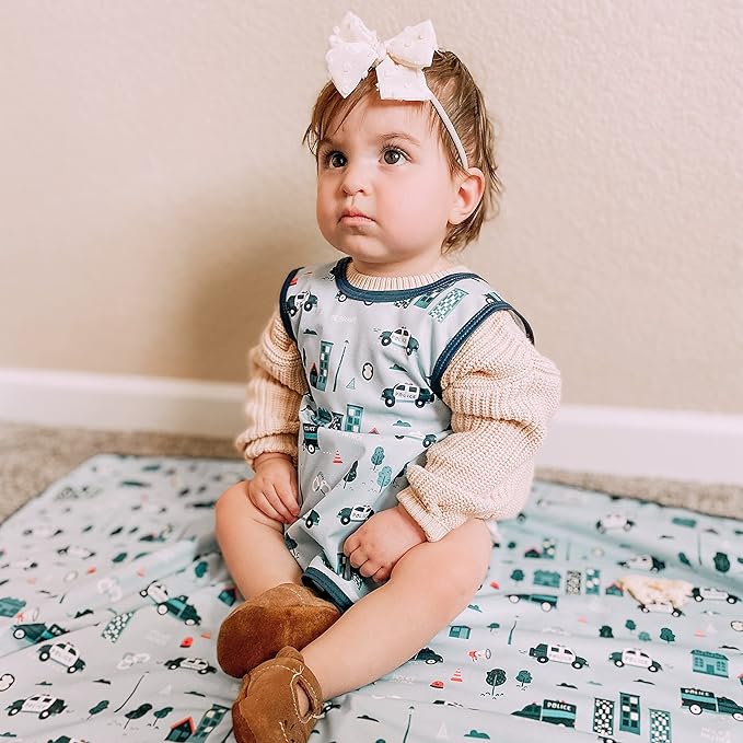 BapronBaby Be Brave - Police Patrol Bapron - No Neck Tie Safer Bib for Baby & Toddler - Soft Waterproof Stain Resistant - Machine Washable - Sz Baby/Toddler 6m-3T