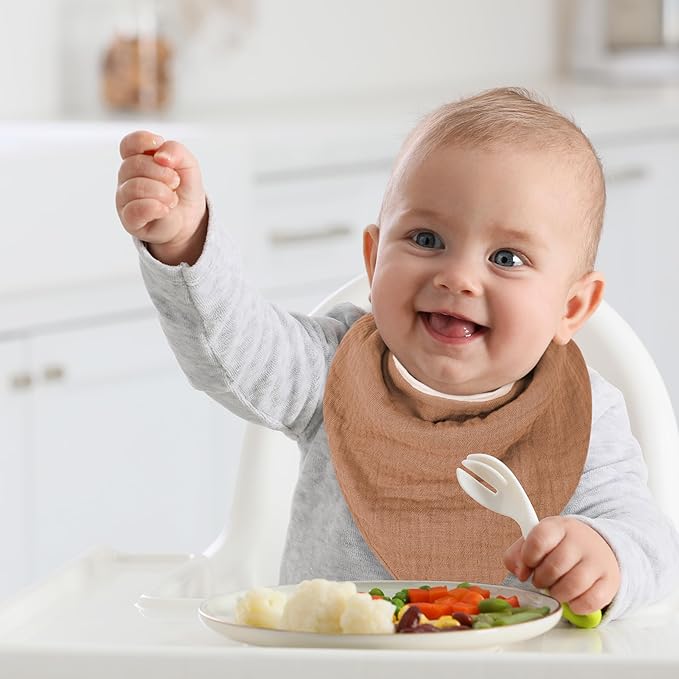 Magnetic Bandana Drool Bibs 6-pack - Magnetic Closure Baby Bibs - Safe, Easy, Chic Teething Bib