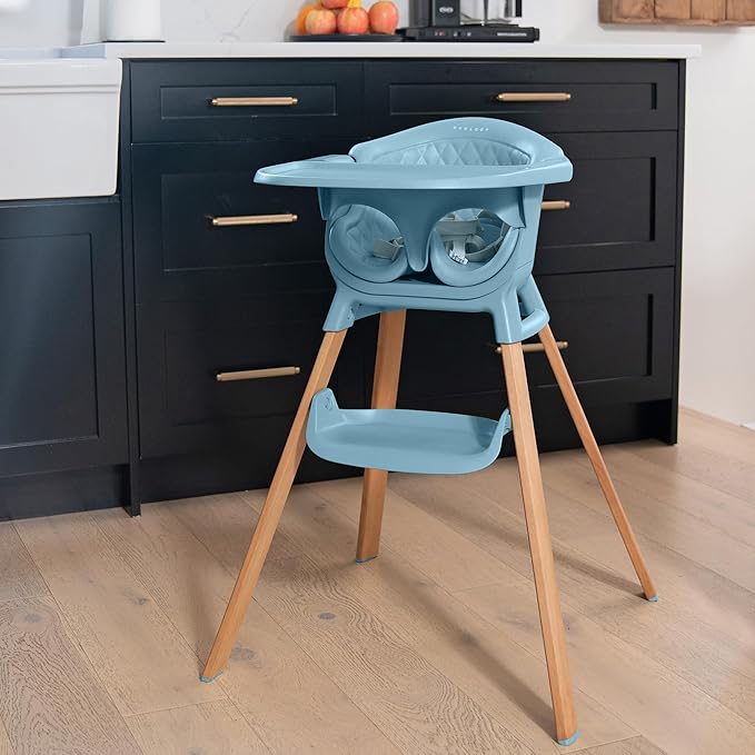 Sustainably-Made 3 in 1 High Chair, Made with 100% Recycled, Regenerative and Recyclable Materials, Easily Converts to a Booster Chair. Buyback Guarantee with Cashback Rebate.