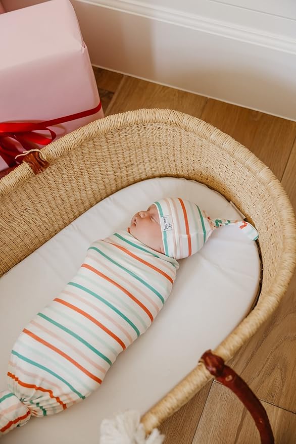 Copper Pearl Large Premium Knit Baby Swaddle Receiving Blanket Tinsel