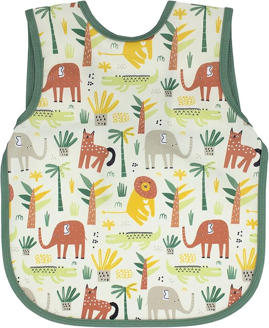 BapronBaby Animal Prints Bapron - No Neck Tie Safer Bib - Baby & Toddler - Soft Waterproof - PVC, BPA & Phthalate Free - 6m+