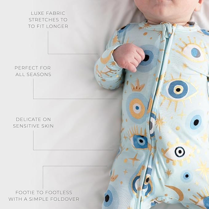 Posh Peanut Convertible Baby Sleepers - Girls Footless Baby Pajamas with 2 Way Zipper for Easy Diaper Changes