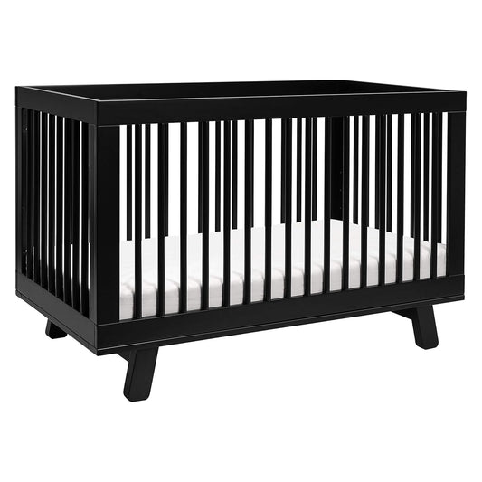 Babyletto Hudson 3-in-1 Convertible Baby Crib - GREENGUARD Gold Certified Convertible Crib to Toddler Bed & Daybed - Wooden Baby Bed with 4 Adjustable Mattress Heights - Easy to Assemble - Black