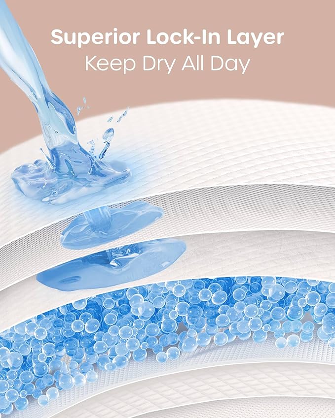 Nuliie Super Absorbent & Featherlight Disposable Nursing Pads 150 Count, Stay Dry, Soft & Breathable Breast Pads for Leaking Milk, Leakproof, Individually Packaged Breastfeeding Essentials for Moms