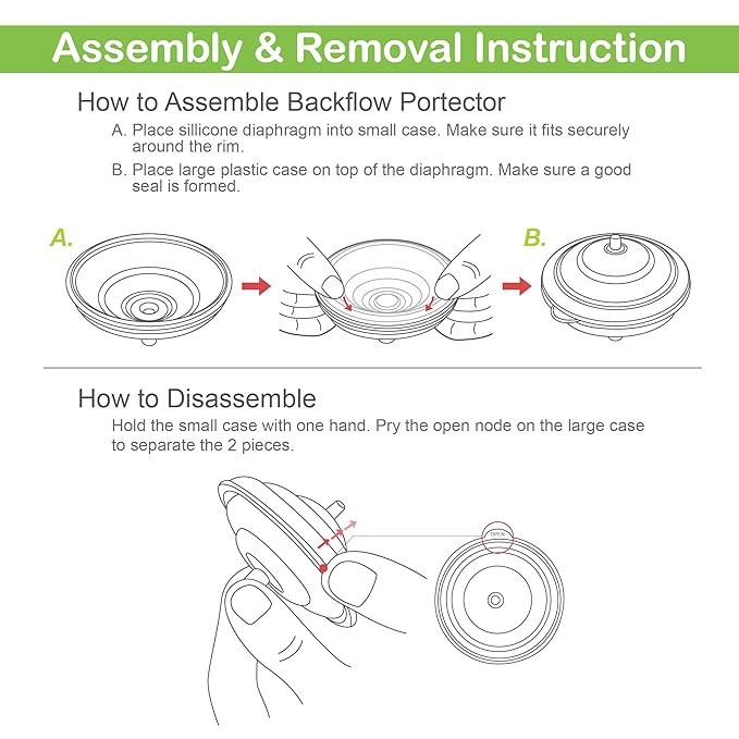Maymom Silicone Membrane Diaphragm Designed for Spectra S1 S2 9 Plus Breastpump Backflow Protector Also for Maymom Backflow Protector Long Medium Short Stem, Not Original Spectra Accessories Pump Part