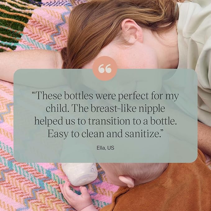 Tommee Tippee Natural Start Anti-Colic 9 oz BPA Free Baby Bottles, 0+ Months, Slow Flow Breast-Like Nipple, Self Sterilizing, Seamless Transition Between Bottle & Breast, Blue & Green, Pack of 4