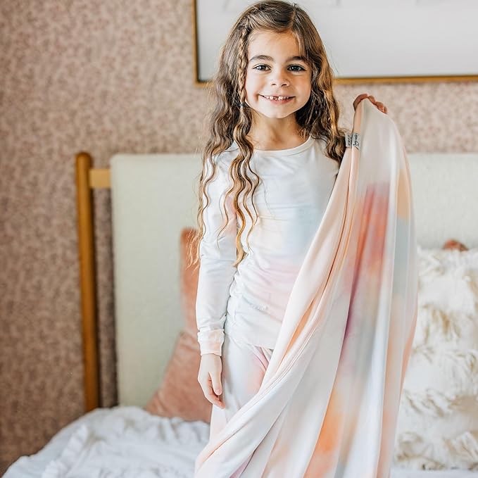 Copper Pearl Large Premium Knit Baby 3 Layer Stretchy Quilt Blanket Nova