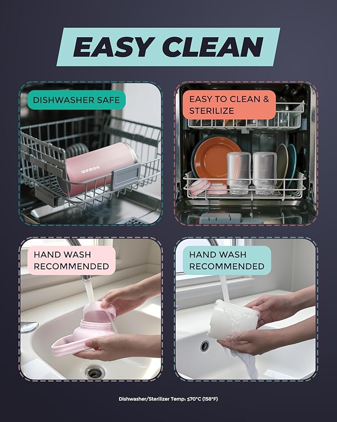 Breast Milk Cooler Bottle-24H Double-Layer Cooling, TSA Approved, 2 Leakproof Bottles & Ice Packs, (Non-Toxic BPA) for Travel, Work, Night Pumping, Gift for New Moms (Pink)