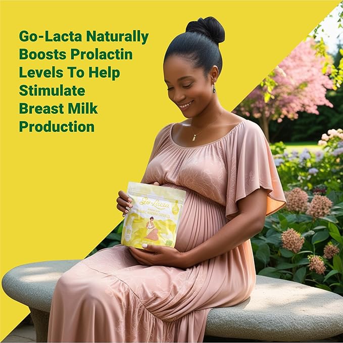 Go-Lacta 100% Organic Premium Moringa Capsules for Breastfeeding - Build Breast Milk Supply Before Birth - Healthy Breastfeeding for Mom and Baby - Increase Breast Milk Supply