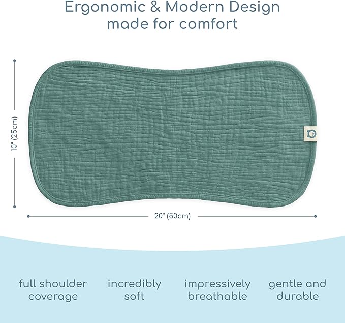 Muslin Burp Cloths Set, 6 Pieces, 100% Organic Cotton Hand Washcloths for Baby Boys and Girls Extra Absorbent and Soft Burping Rags (Earth - Multi Colored)