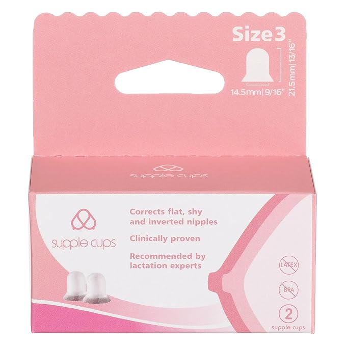 Supple Cups for Flat, Shy and Inverted Nipples (Size 3)