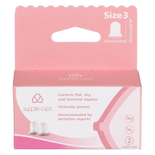 Supple Cups for Flat, Shy and Inverted Nipples (Size 3)