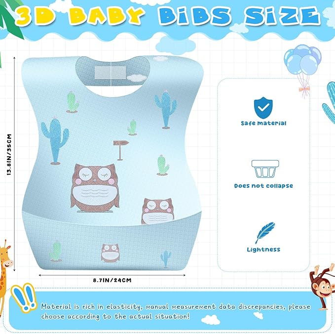 100/200 Pcs Disposable Baby Bibs Bulk Travel Feeding Bib Soft Food Catcher Pocket for Toddlers Girls Boys
