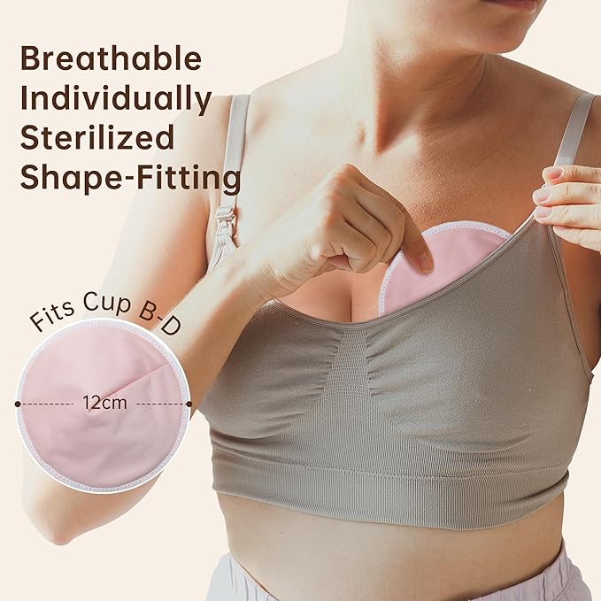Nimiah Reusable Nursing Pads, Organic Breast Pads for Leaking Milk 14-Packs(7 Pairs), Washable Bamboo Nipple Padding for Breastfeeding Fits B-D Cup with Wash Bag Multi