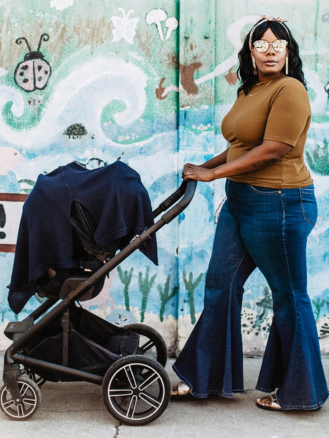 We are Amma | The Cocoon™ - Newborn Essentials Must Haves: Nursing Cover for Breast Feeding Essentials | Nursing Sweater Used as Breastfeeding Cover (Navy, Plus Size)