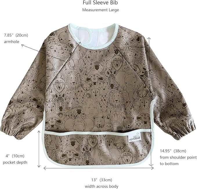 2 Pack Baby Bibs for Boy,Baby Bibs for Eating,Mess Proof Baby Bib,Full Sleeve Bib,Waterproof Bib for Toddlers