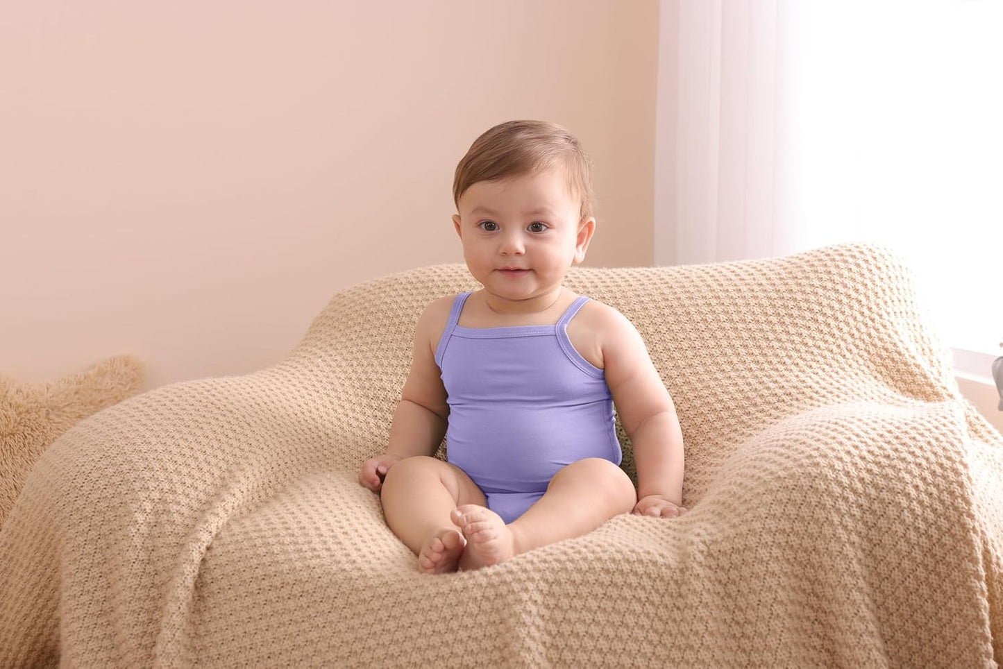 GUISBY Rayon Made from Bamboo Undershirt boy Girl Bodysuit for baby 3-Packs