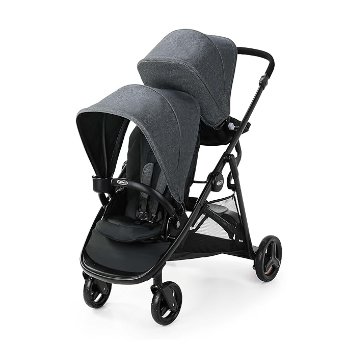 Graco Ready2Grow 2.0 Double Stroller Features Bench Seat and Standing Platform Options, Rafa