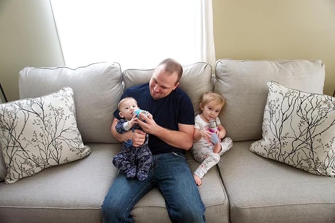 Pura Kiki 5oz/150ml Stainless Steel Anti-Colic Infant Bottle w/Silicone Natural Vent Nipple & Sleeve, 100% Plastic-Free, MadeSafe Certified, Medical-Grade Silicone - Rose Sleeve