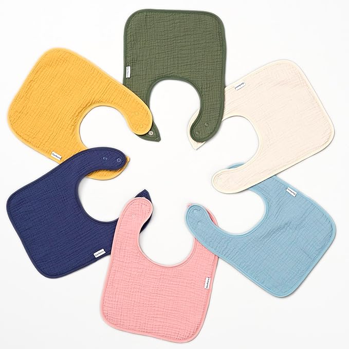 Gerber Unisex Baby Muslin 8 Pack Drooling Bibs