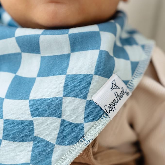 Baby Bandana Drool Bibs for Drooling and Teething 4 Pack Gift Set "Ryder" by Copper Pearl