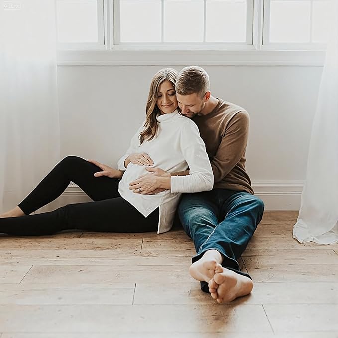 GROTEEN 3 Pack Women's Maternity Leggings with Pockets Over The Belly Workout Yoga Pregnancy Pants