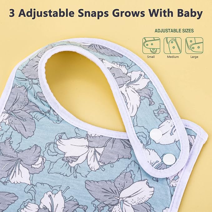 Baby Bibs Soft and Absorbent Organic Cotton Bandana Drool Bibs Set for Boys Girls Newborn 0-36 Months