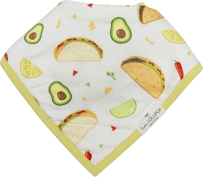 Loulou Lollipop Muslin Bandana Bib Drool Bib Set for Baby Girl and Boy, Adjustable 3 to 36 Months, 2 Pack