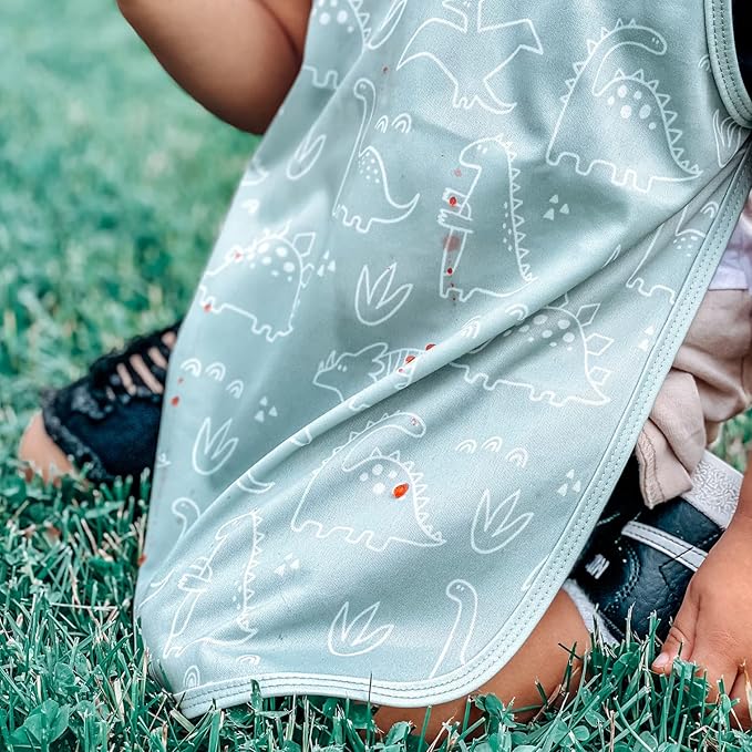 BapronBaby Animal Prints Bapron - No Neck Tie Safer Bib - Baby & Toddler - Soft Waterproof - PVC, BPA & Phthalate Free - 6m+