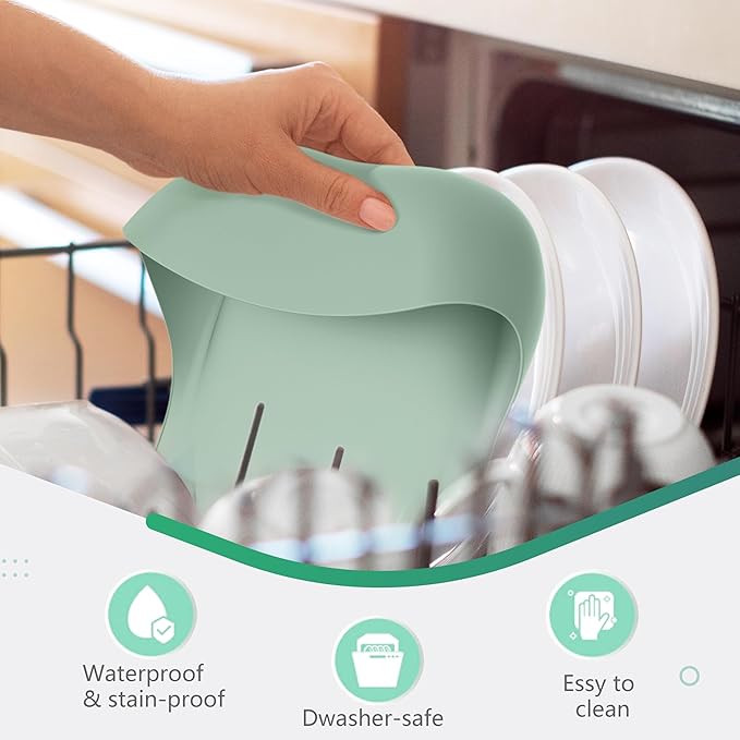 Cuddle Campus Set of 3 Silicone Bibs for Babies & Toddlers,Soft Adjustable Bibs with Pocket Food Catcher for Baby Girl,Boy