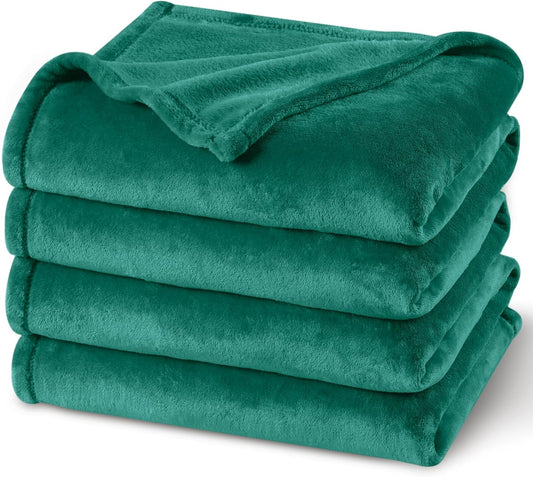 PHF Ultra Soft Fleece Blanket King Size, No Shed No Pilling Luxury Plush Cozy 300GSM Lightweight Blanket for Bed, Couch, Chair, Sofa Suitable for All Season, 108" x 90", Teal Green