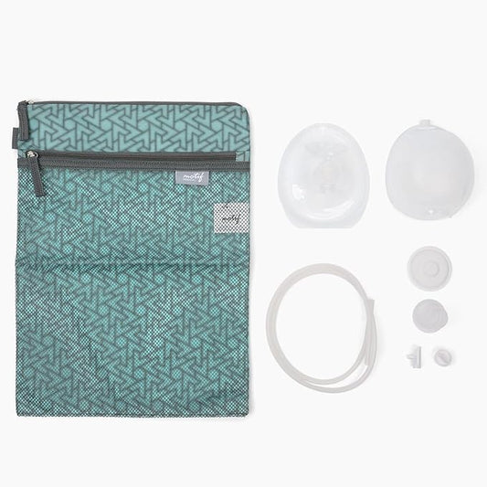 Motif Medical Breast Milk Collector Cups for Luna & Duo Breast Pump - Hands-Free & Portable Collection Cups for Breast Milk - Wearable Milk Collection Cups w/Storage Bag, 5 Flanges & More (5 oz)