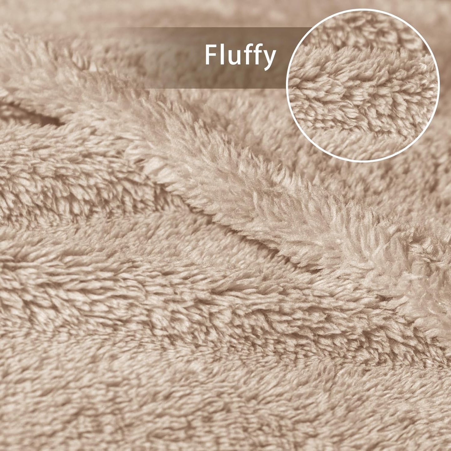 Exclusivo Mezcla Twin Size Flannel Fleece Blanket, Super Soft Velvet Plush Bed Blanket, Fuzzy Cozy and Warm for All Seasons, 60x80 Inches, Camel