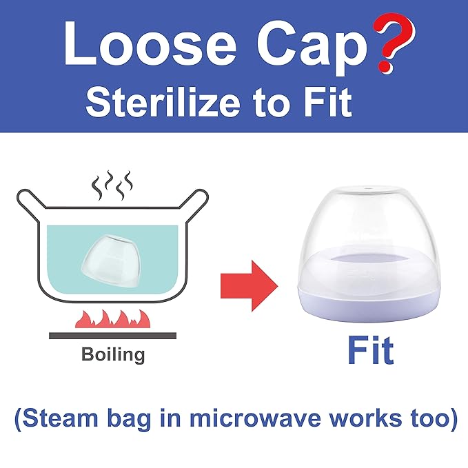 Maymom Dome Caps Compatible with Avent Natural PP Bottles or Natural Glass Bottles; Not for Classic Dome; Not Original Avent Replacement Parts