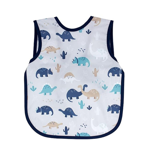 BapronBaby Desert Dinos Bapron - No Neck Tie Safer Bib for Baby & Toddler - Soft Waterproof Stain Resistant - Machine Washable - Sz Preschool 3-5yrs