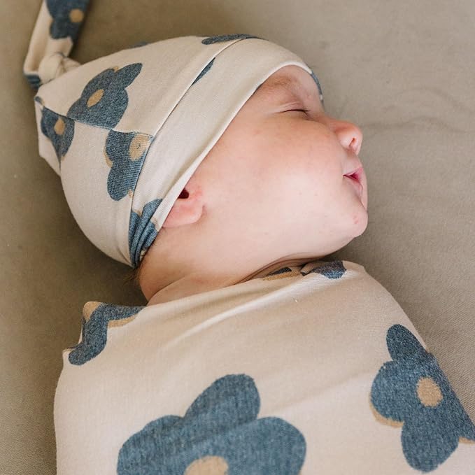 Copper Pearl Large Premium Knit Baby Swaddle Receiving Blanket Gemma in Tan