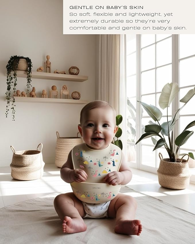 Hippypotamus Silicone Baby Bibs - Soft Waterproof Bibs for Babies & Toddlers