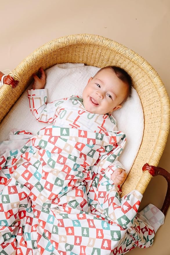 Copper Pearl Large Premium Knit Baby Swaddle Receiving Blanket 'Fraser'