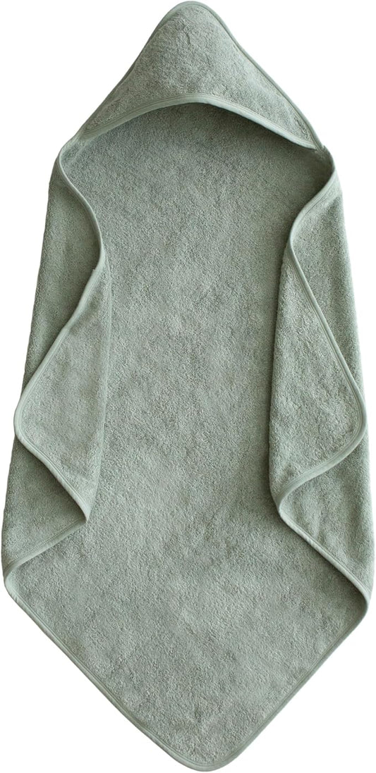 mushie Baby Hooded Towel | Organic Cotton (Moss)