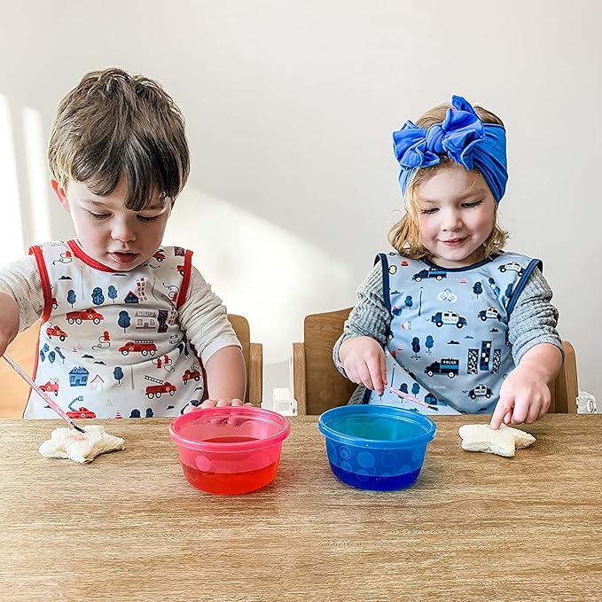 BapronBaby Be Brave - Police Patrol Bapron - No Neck Tie Safer Bib for Baby & Toddler - Soft Waterproof Stain Resistant - Machine Washable - Sz Preschool 3-5yrs