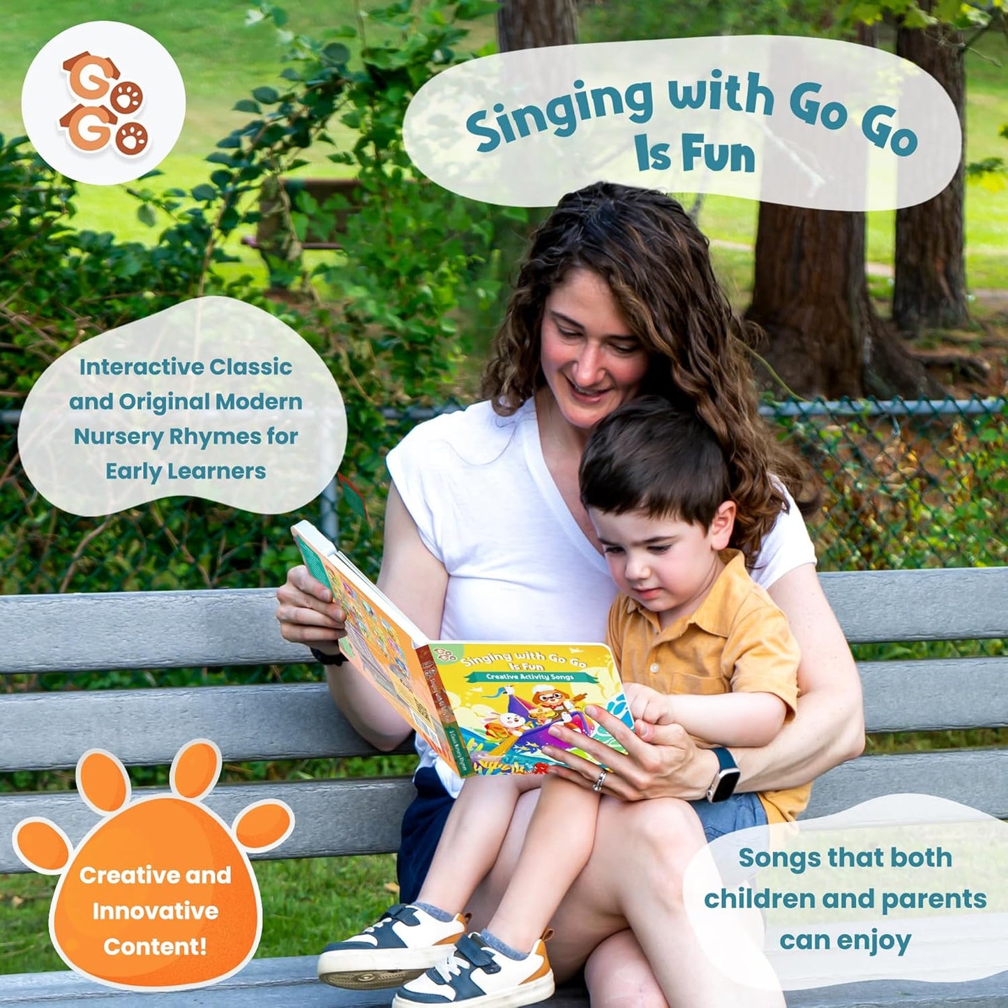 GO GO Creative Activity Nursery Rhymes: Nursery Rhyme Books, Sound Book, 10 Songs, Talking Books for Toddlers 1-3, Music Books for Toddlers 1-3, Interactive Books for 1 Year Old, Baby Music Book