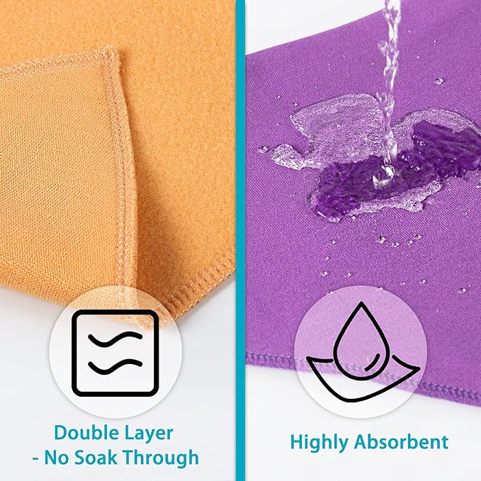 Adult Drool Bib for Special Needs, Large Elderly Bandana, Teen Bib for Women Men, Soft Absorbent Set for Kids