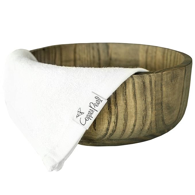 Copper Pearl 6 Ultra Soft Baby Bath Washcloths Premium Large Soft Dove (White) 11" x 11" Towels