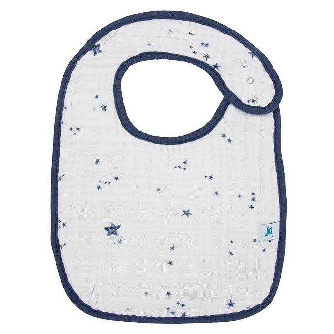 Little Unicorn Premium Classic Bib 3 pack | Adjustable as baby grows | Soft fabric on skin | Great for first time eaters (Planetary 2)