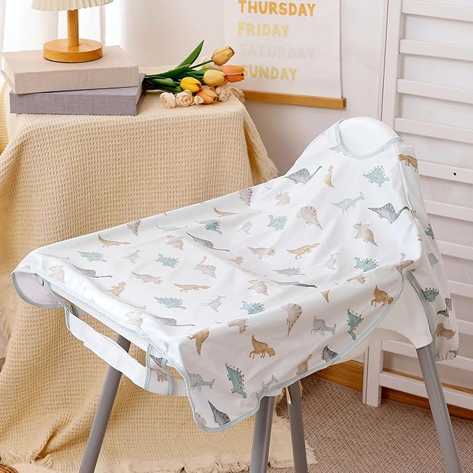 Happy Flute Long Sleeve Baby Bib-Mess Proof Baby Feeding Bibs with Adjustable Design for Babies during Eating or Highchair