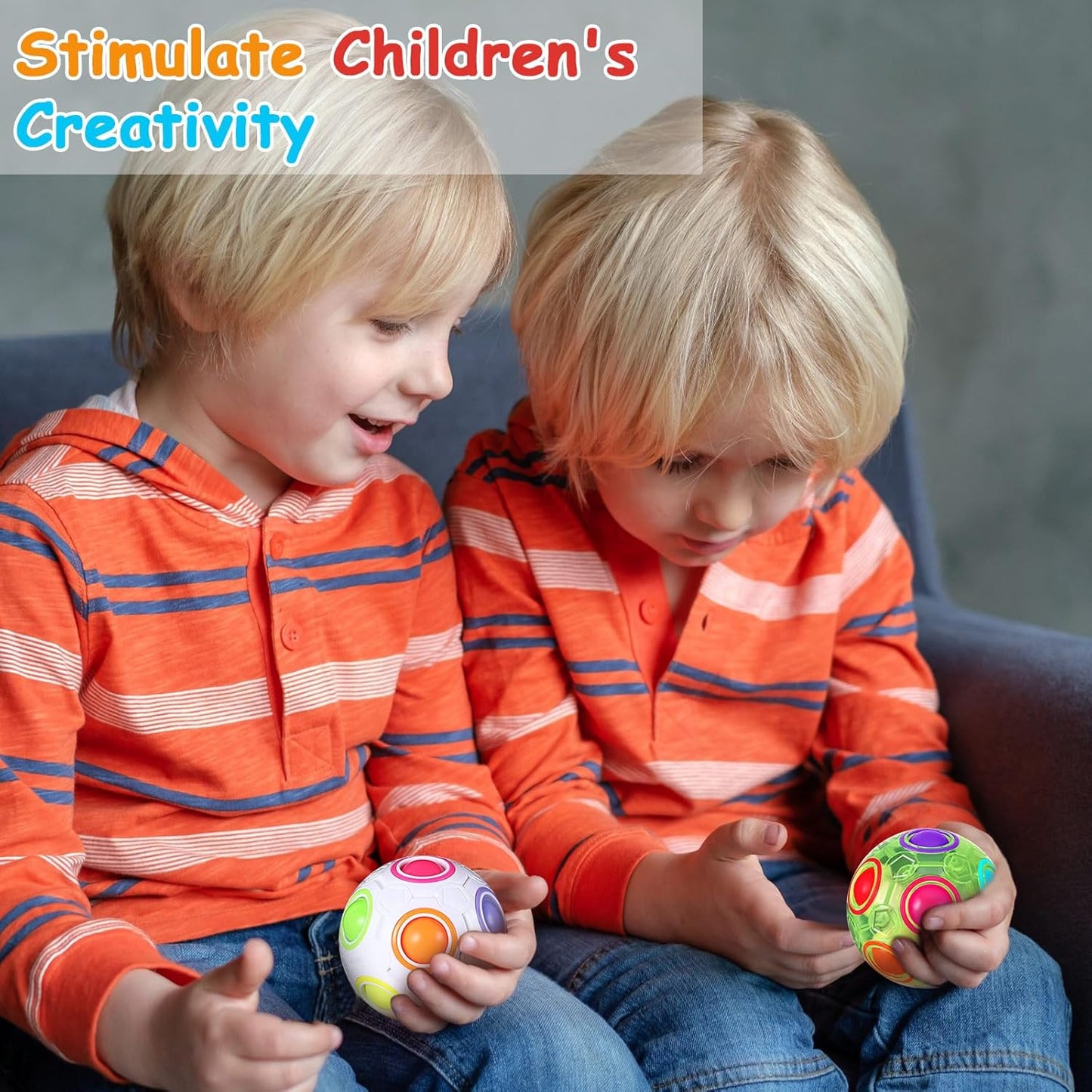 18 Pack Rainbow Puzzle Ball Magic Rainbow Ball with 3 Pack Pouches Fidget Toy Ball for Kids Speed Cube Ball Funny Stress Reliever Ball Christmas Stocking Stuffers for Kids Teen and Adults