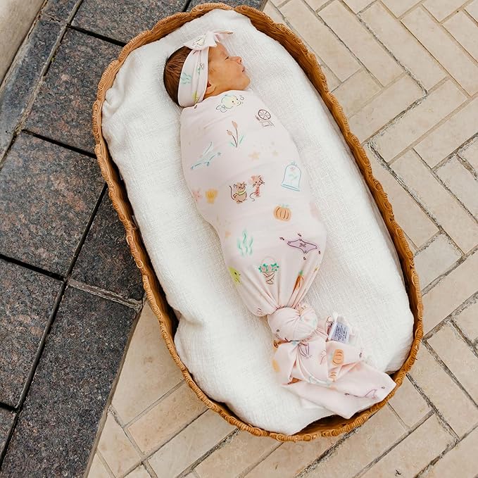 Copper Pearl Large Premium Knit Baby Swaddle Receiving Blanket Enchanted Friends