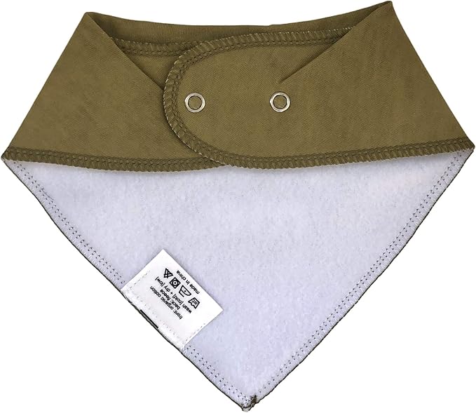Denver James Bandana Feeding Drool Baby Bib I Soft Organic Cotton I Fleece Back