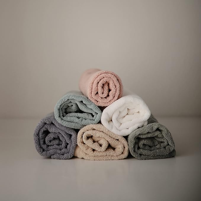 mushie Baby Hooded Towel | Organic Cotton (Moss)